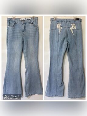 PTCL Ethikal Brand Flare Lightning Bolt Jeans